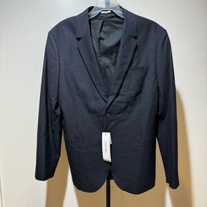 Calvin Klein Slim-Fit Tailoring Black Sport Coat Blazer Men's Large $269